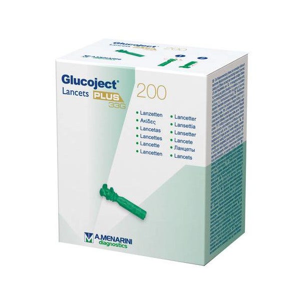 Dispositivo de punción Glucoject Plus Lancets 200 piezas-2