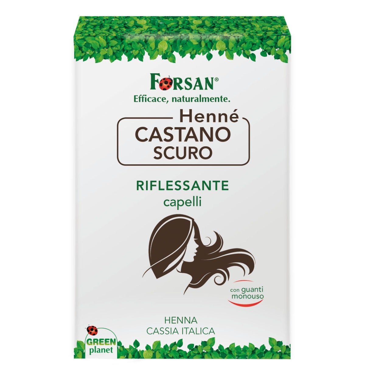 Forsan Hennè Capelli Castano Scuro 2 Buste Monodose Da 50g