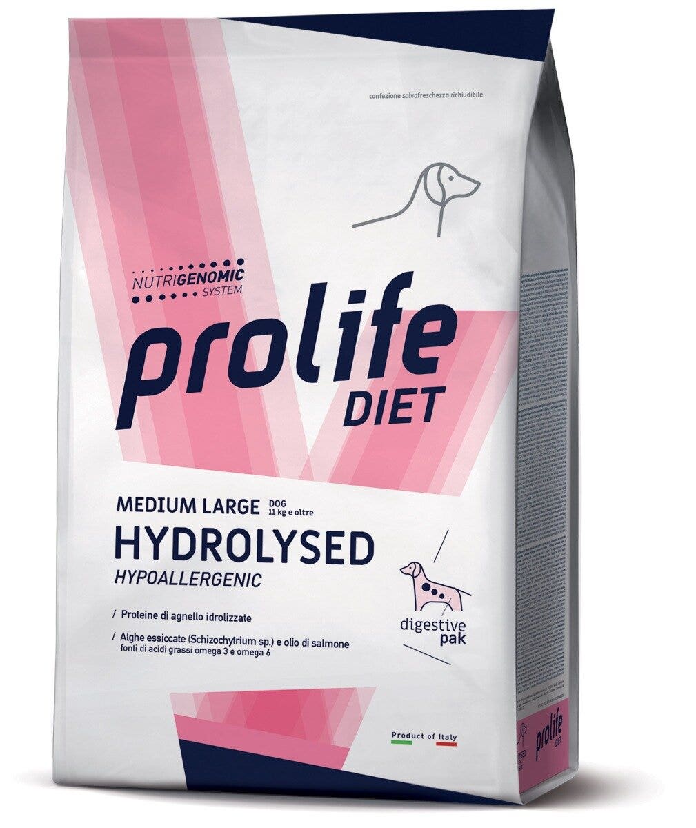 Prolife Dog Hydrolysed Hypoallergenic Pienso seco de cordero para perros de tamaño mediano/grande Saco de 2 kg