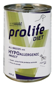 Prolife Dog Diet Wet Hypoallergenic Insect Comida húmeda para perros de todas las razas Lata de 400 g