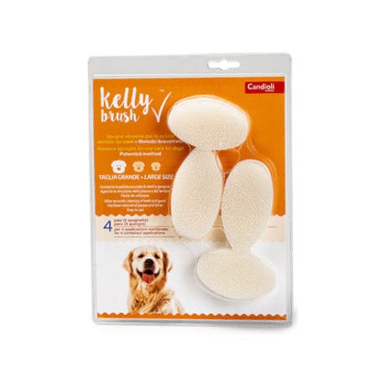Kelly Brush Esponja Grande Para Limpieza Dental Perros 4 + 4 Piezas-1