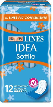 Lines Idea Sottile Anatómico Plegado 12 Absorbentes