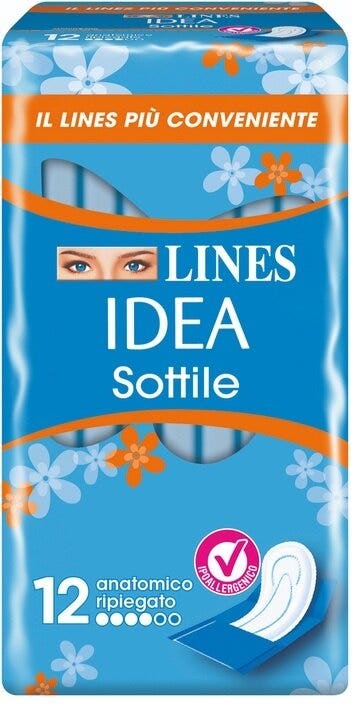 Lines Idea Sottile Anatómico Plegado 12 Absorbentes
