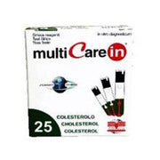 Test De Colesterol MultiCare En Colesterol En Tiras Con Aspiración Capilar 25 Piezas-1