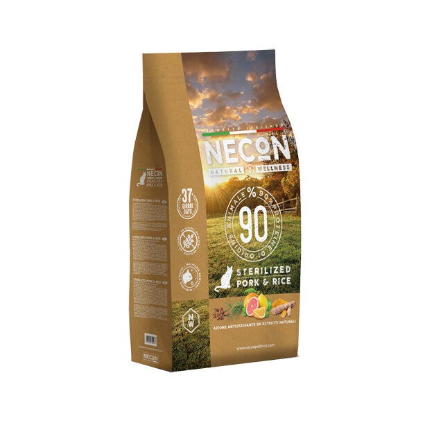 Necon Natural Wellness Sterilized Pork E Rice Per Gatti Sacco 10 Kg