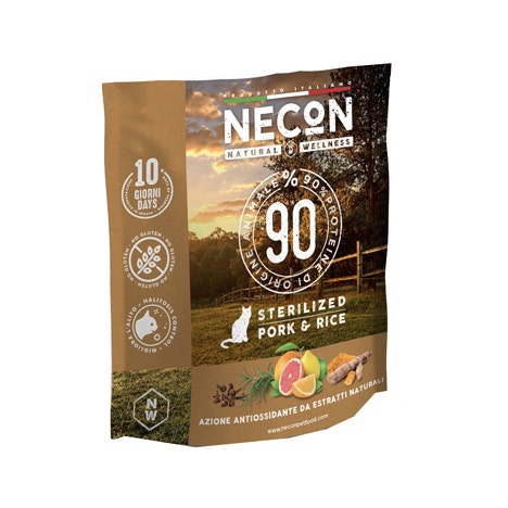 Necon NW Crocchette Gatto Sterilizzato Singola Proteina Animale Maiale E Riso 400g