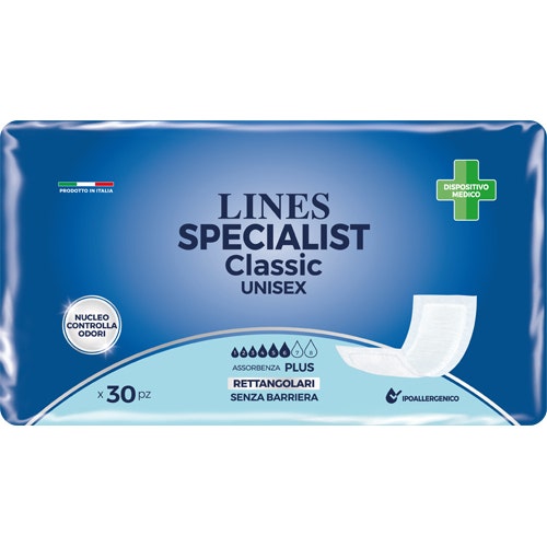Lines Specialist Classic Pañal Rectangular Sin Barrera 30 Piezas-2