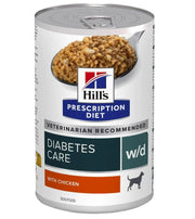 Hill's Prescription Diet W/D Diabetic para perros con pollo, comida húmeda, lata de 370 g