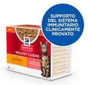 Hill's Science Plan Healthy Cuisine Multipack Umido Gatto Gusti Assortiti Pollo/Salmone Bustine 12x80g