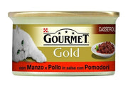 Gourmet Gold Cazuela con ternera y pollo en salsa de tomate 85 g