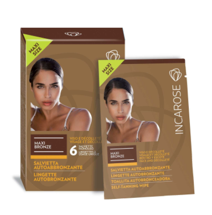 Incarose Maxi Bronze 6 Toallitas Autobronceadoras-1