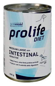 Prolife Diet Dog Intestinal Sensitive Comida húmeda para perros de tamaño mediano/grande Lata de 400 g