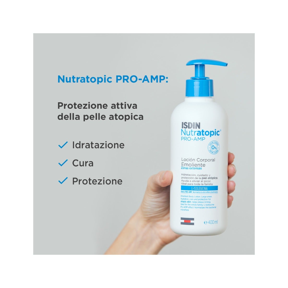 Isdin Nutratopic PRO-AMP Loción Emoliente Pieles Atópicas 400ml-3