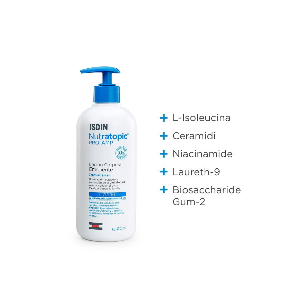 Isdin Nutratopic PRO-AMP Loción Emoliente Pieles Atópicas 400ml-4