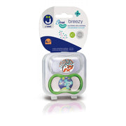 J Bimbi B Free Breezy Happy Transparente / Verde Chupete Silicona 2 Piezas 4 Meses +-1