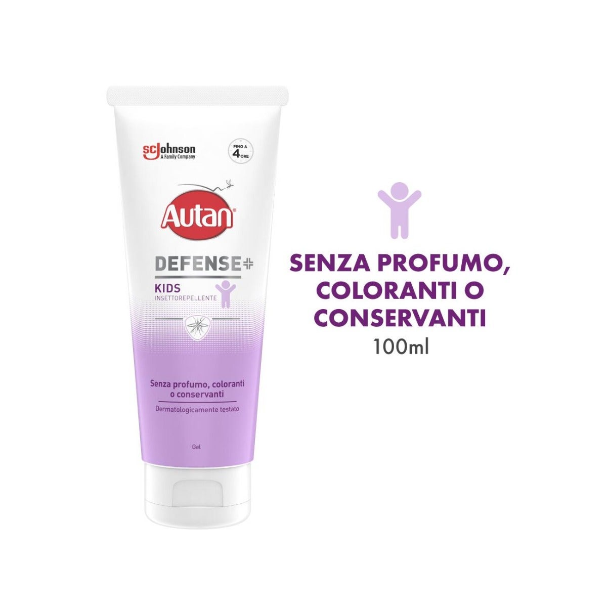 Autan Defense Kids Gel Antizanzare Dermatologicamente Testato Insetto Repellente 100ml