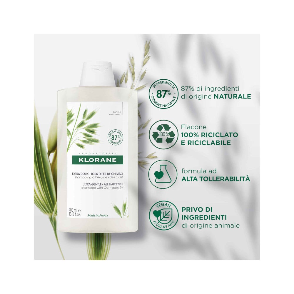 Klorane Shampoo Ultra-Gentile Latte D'Avena 400ml