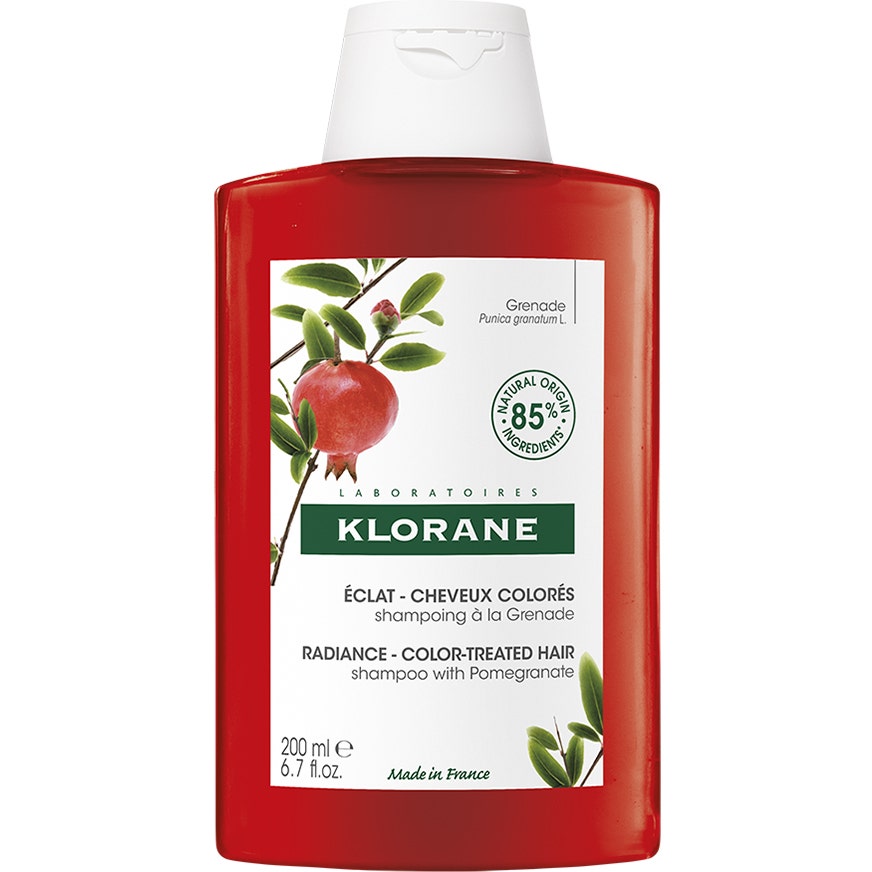Klorane Champú de granada para brillo y protección del cabello teñido 200 ml