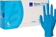 Abena Guante de nitrilo azul sin polvo, talla L - 100 uds