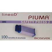 Linea D Piuma Hands Lancing Device Prensa de Seguridad Ajustable 28G 1,88mm 100 Piezas-3