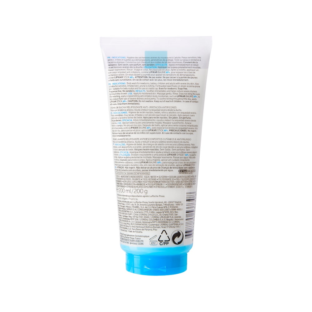 La Roche-Posay Lipikar Syndet AP + Limpiador Corporal 200 ml-3