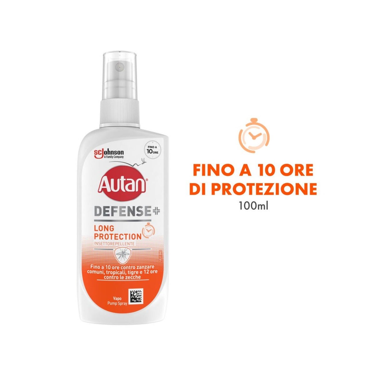 Autan Defense Long Protection Spray Antimosquitos, Garrapatas y Repelente de Insectos 100 ml