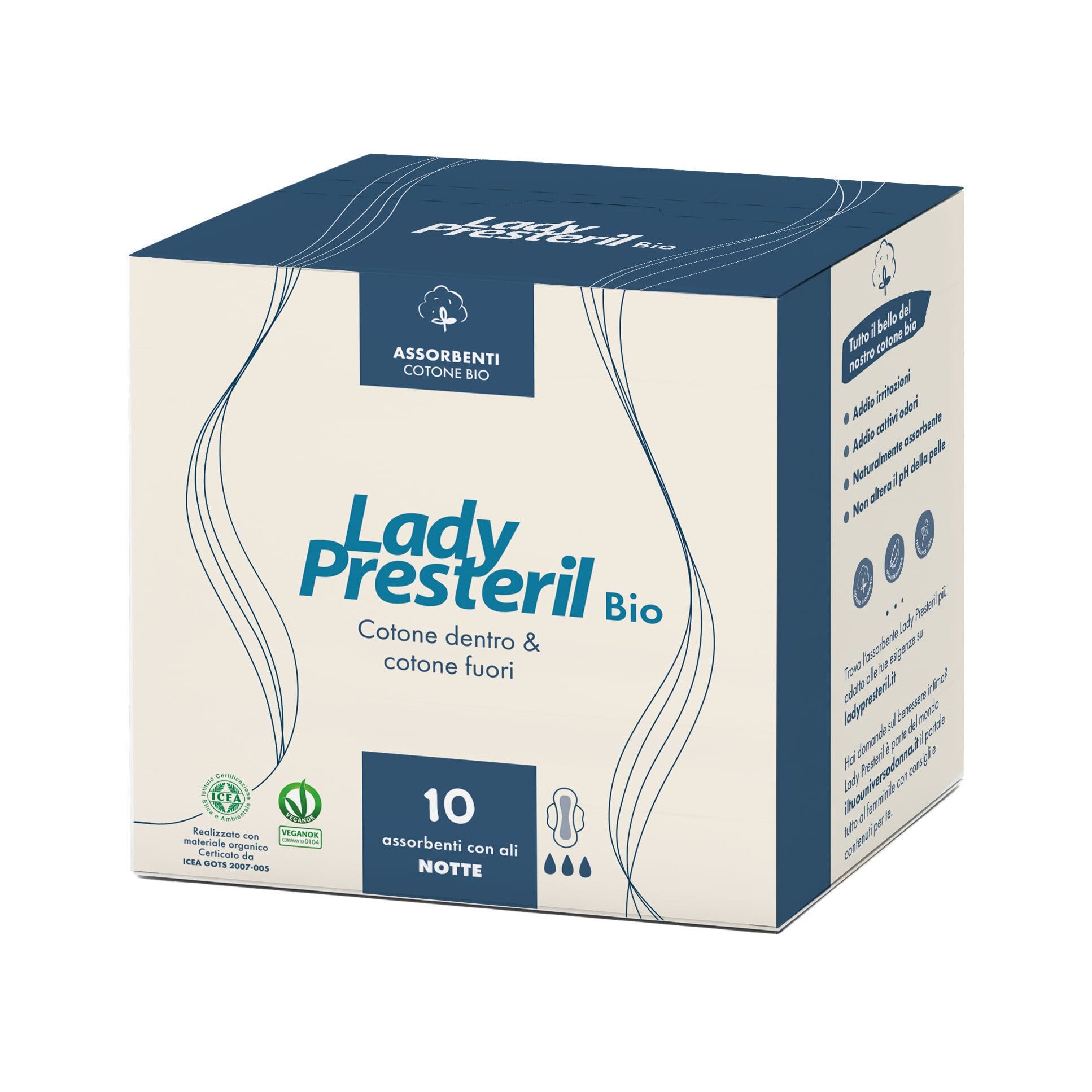 Lady Presteril Bio Pocket Night Absorbentes 10 Piezas-2
