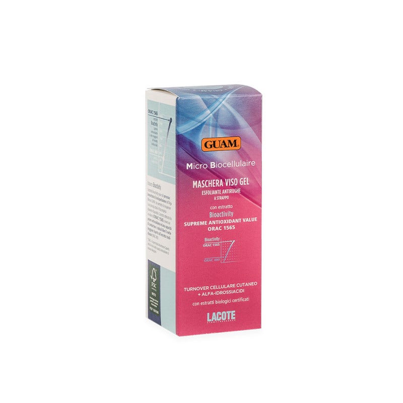 Guam Micro Biocellulaire Maschera Viso Gel Esfoliante Antirughe A Strappo 75ml-2