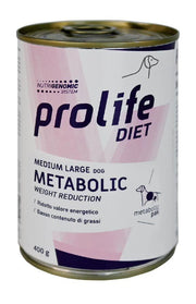 Prolife Diet Dog Metabolic Comida húmeda para perros de tamaño mediano/grande Lata de 400 g
