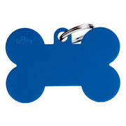 Medaglietta Per Cani E Gatti Personalizzata Osso In Alluminio Blu Taglia XL