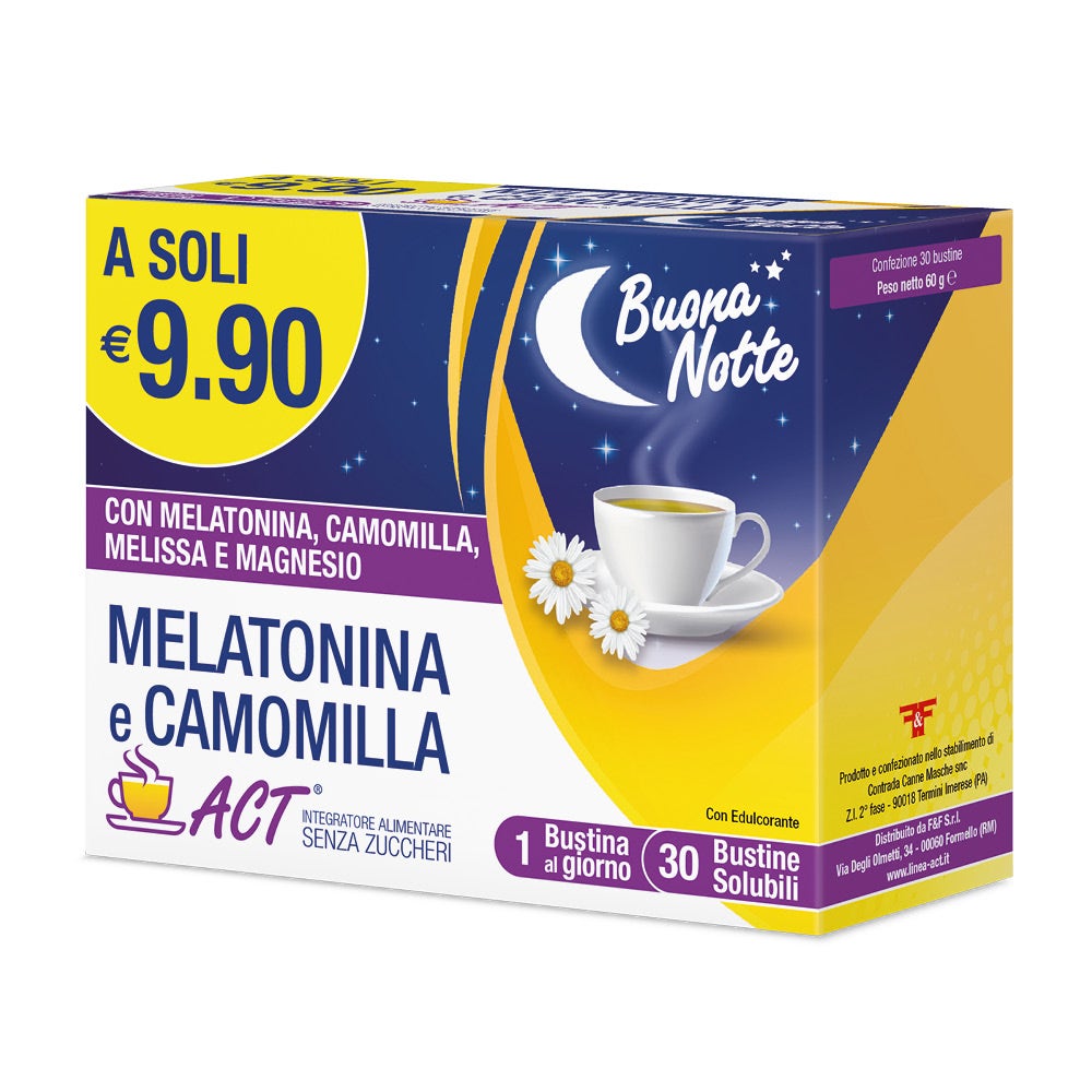 Melatonina Act + Manzanilla 30 sobres