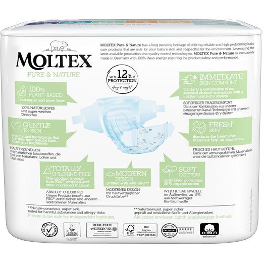 Moltex Pure&Nature New Born Pañales 2/4 kg Talla 1 22 unidades
