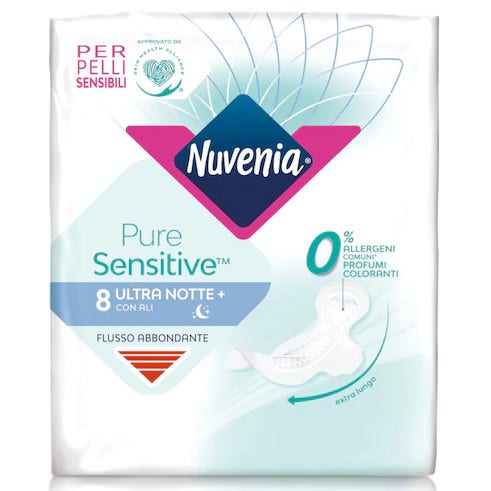 Nuvenia Pure Sensitive Compresas Ultra Noche 8 unidades