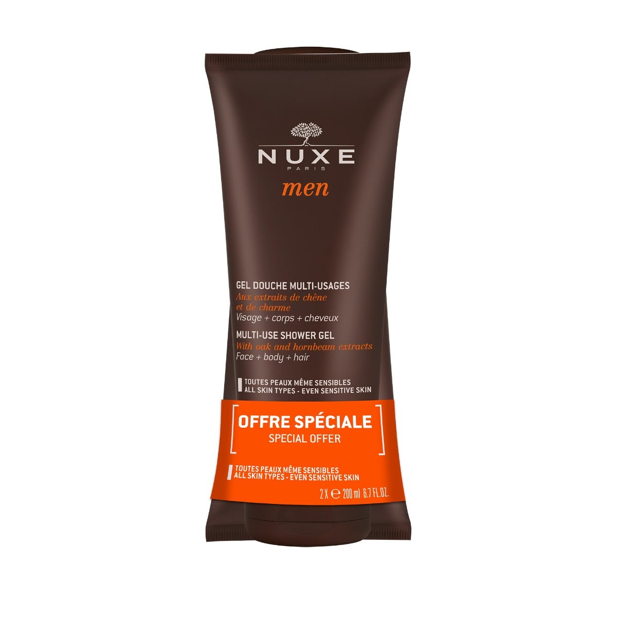 Nuxe Men Duo Gel de Ducha Multiusos para Hombre 2x200ml-4