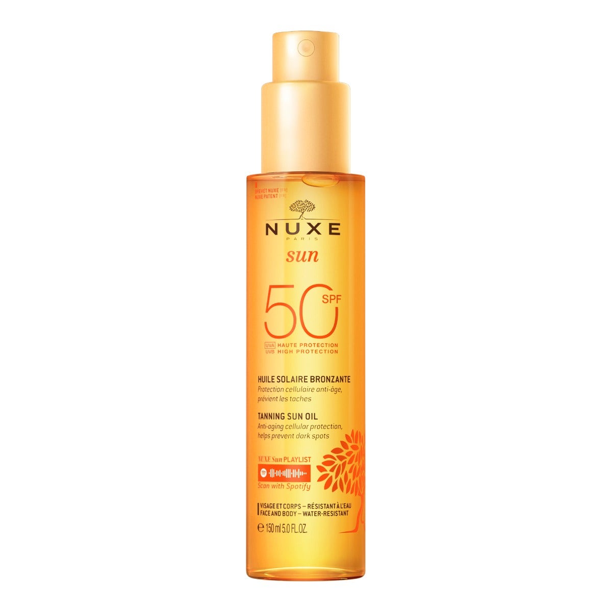 Nuxe Sun Aceite Solar para Rostro y Cuerpo SPF50 150 ml