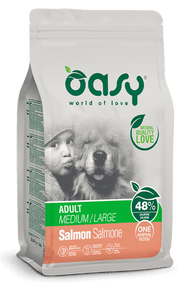 Oasy Dry Monoproteico Croquetas de Salmón para Perros de Tamaño Mediano/Grande Saco de 12 kg