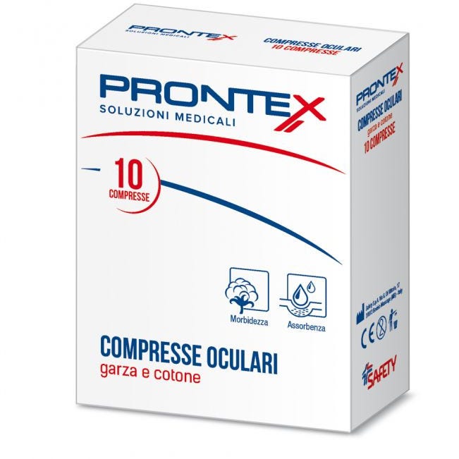 Compresa Ojo Gasa Algodon Texil Prontex 10 Piezas-2