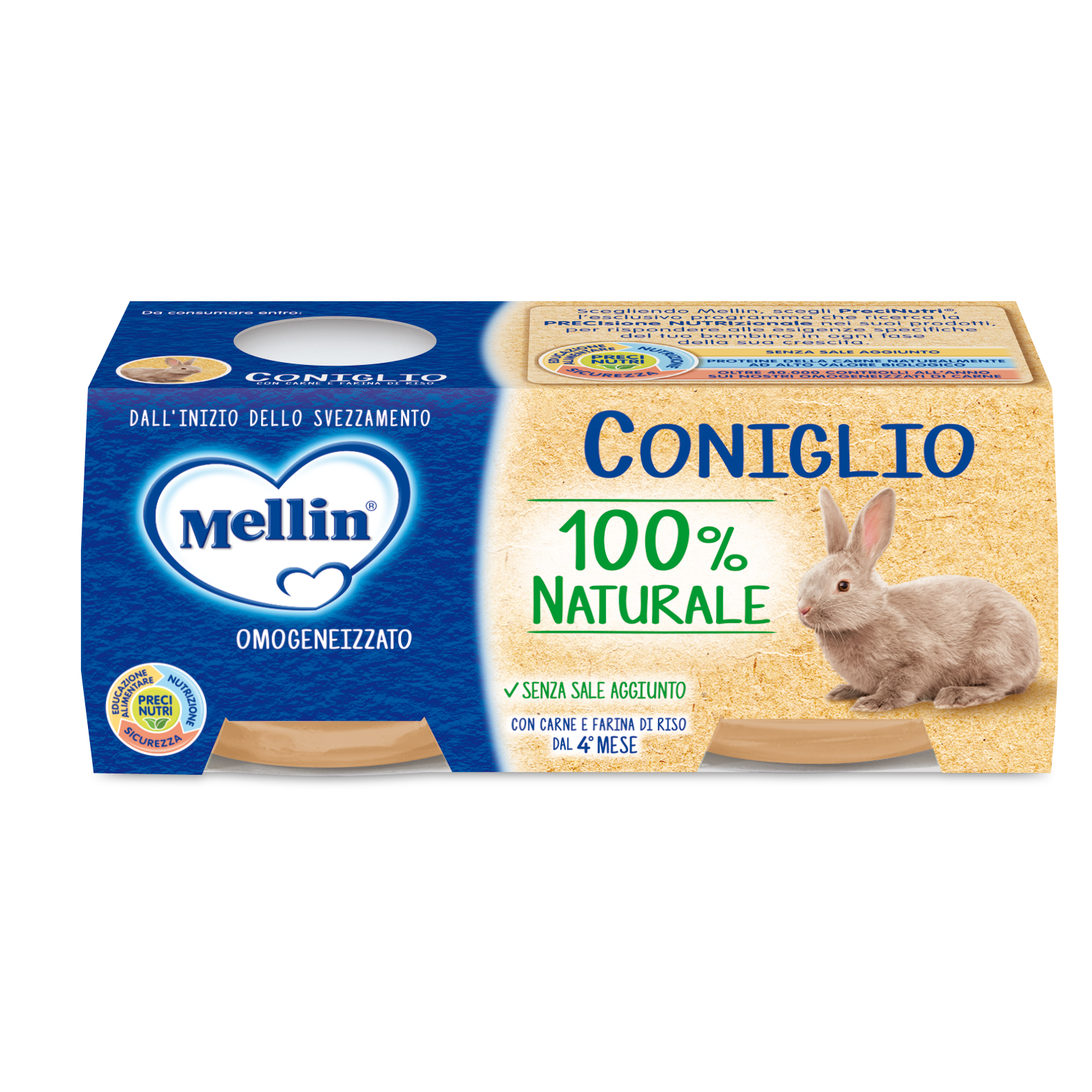 Mellin Omogeneizzato Coniglio 2x80g-2