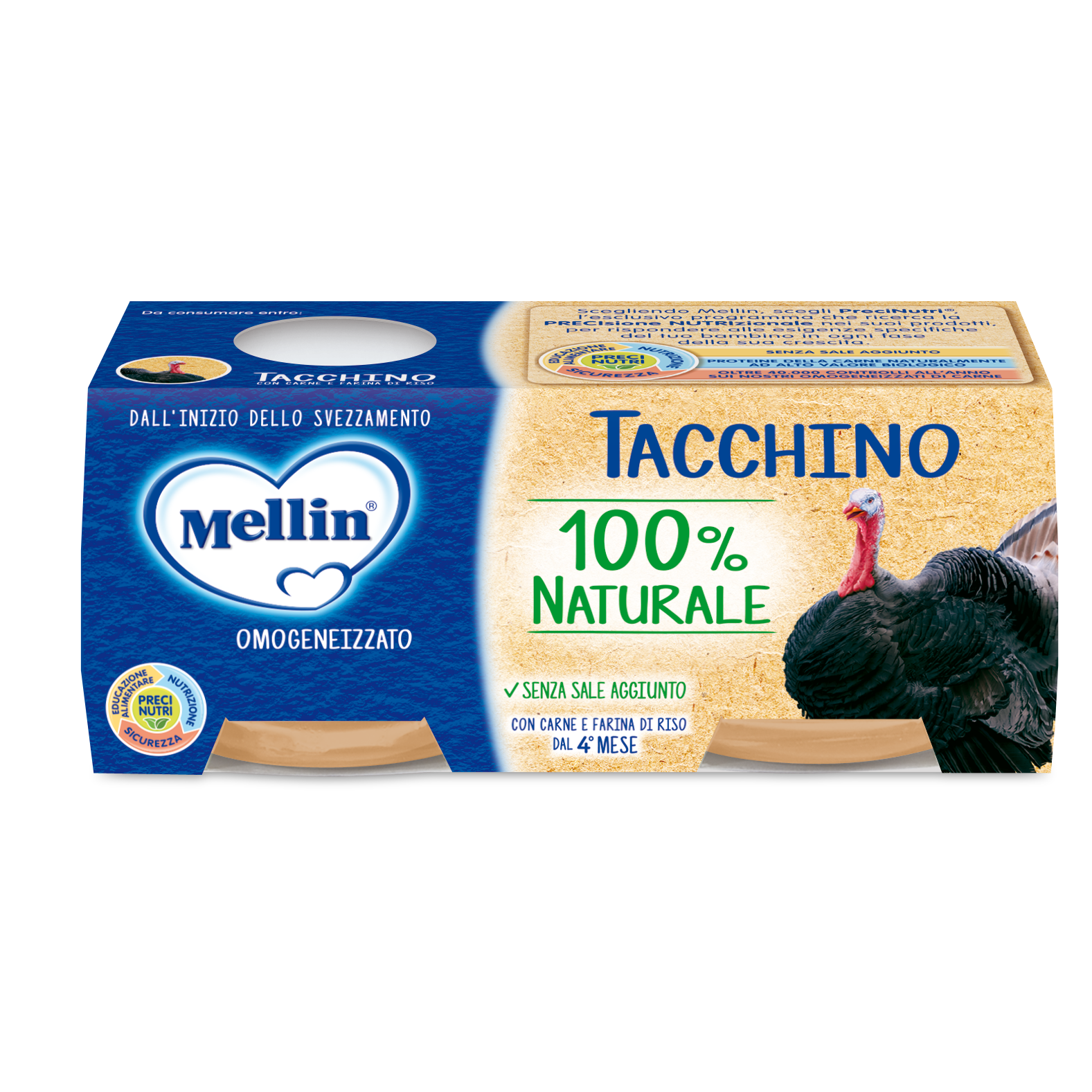 Mellin Omogeneizzato Tacchino 2x80g-3