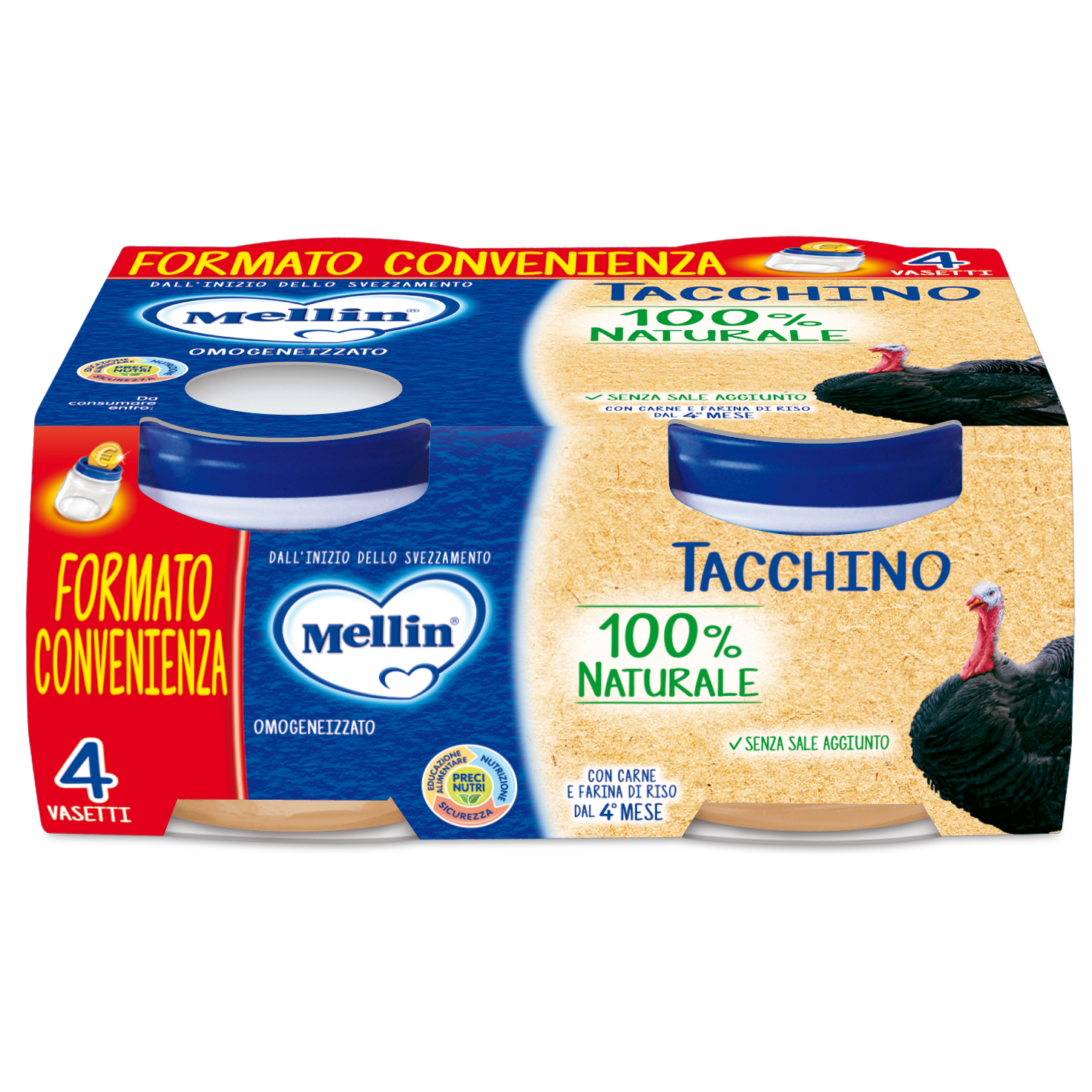 Pavo Mellin Homogeneizado 4x800g-2