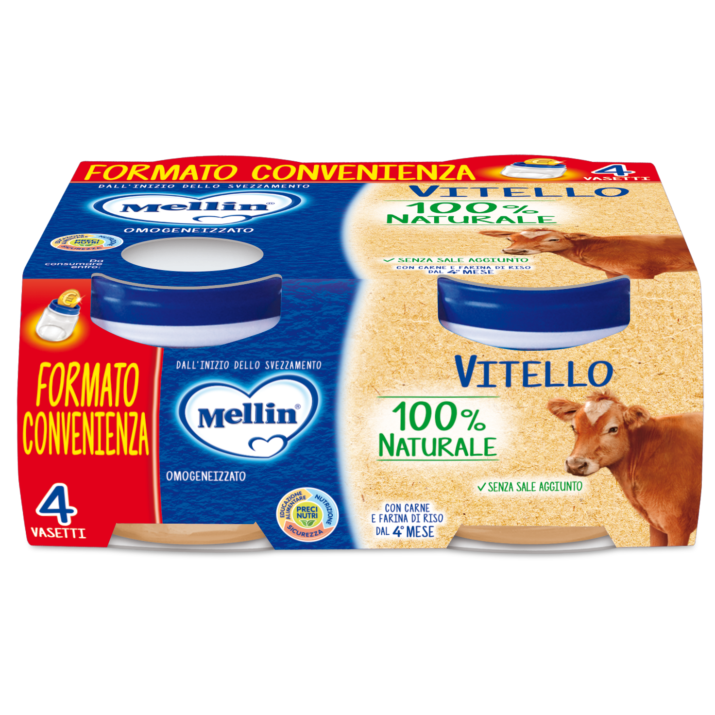 Ternera Homogeneizada Mellin 4 Tarros X80g-2