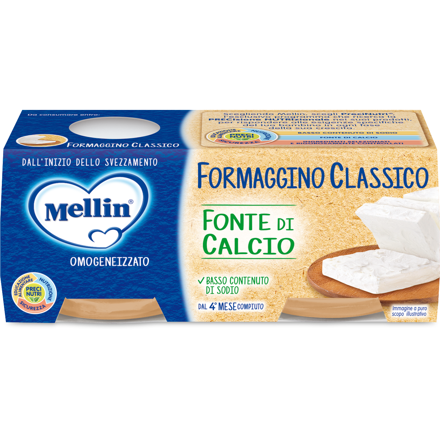 Mellin Baby Formaggino 2 X 80 grammi-2