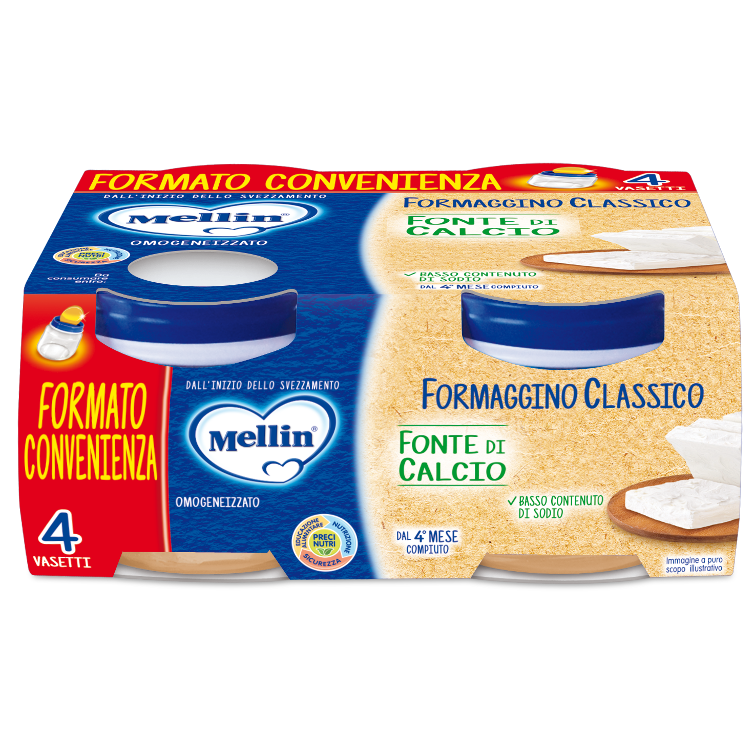 Mellin Baby Queso Clásico 4x80g-2