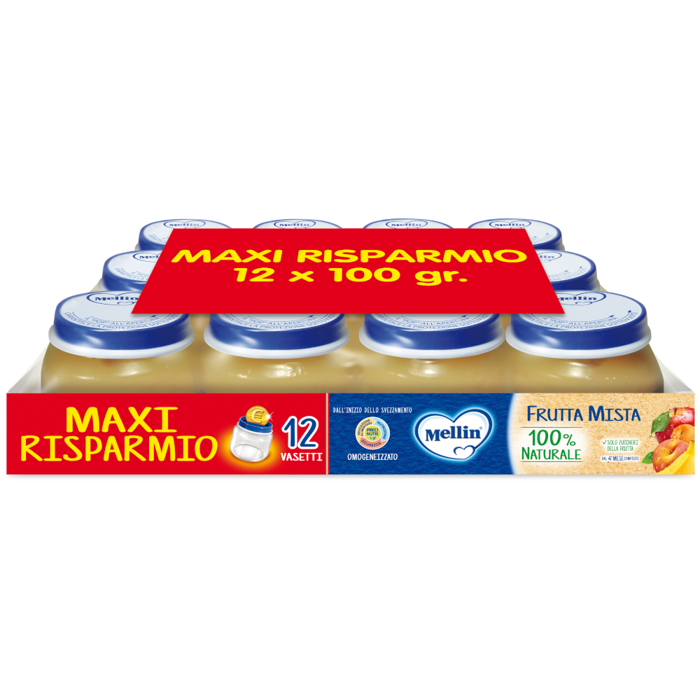 Mezcla de Frutas Mellin Homogeneizado 12x100g-3