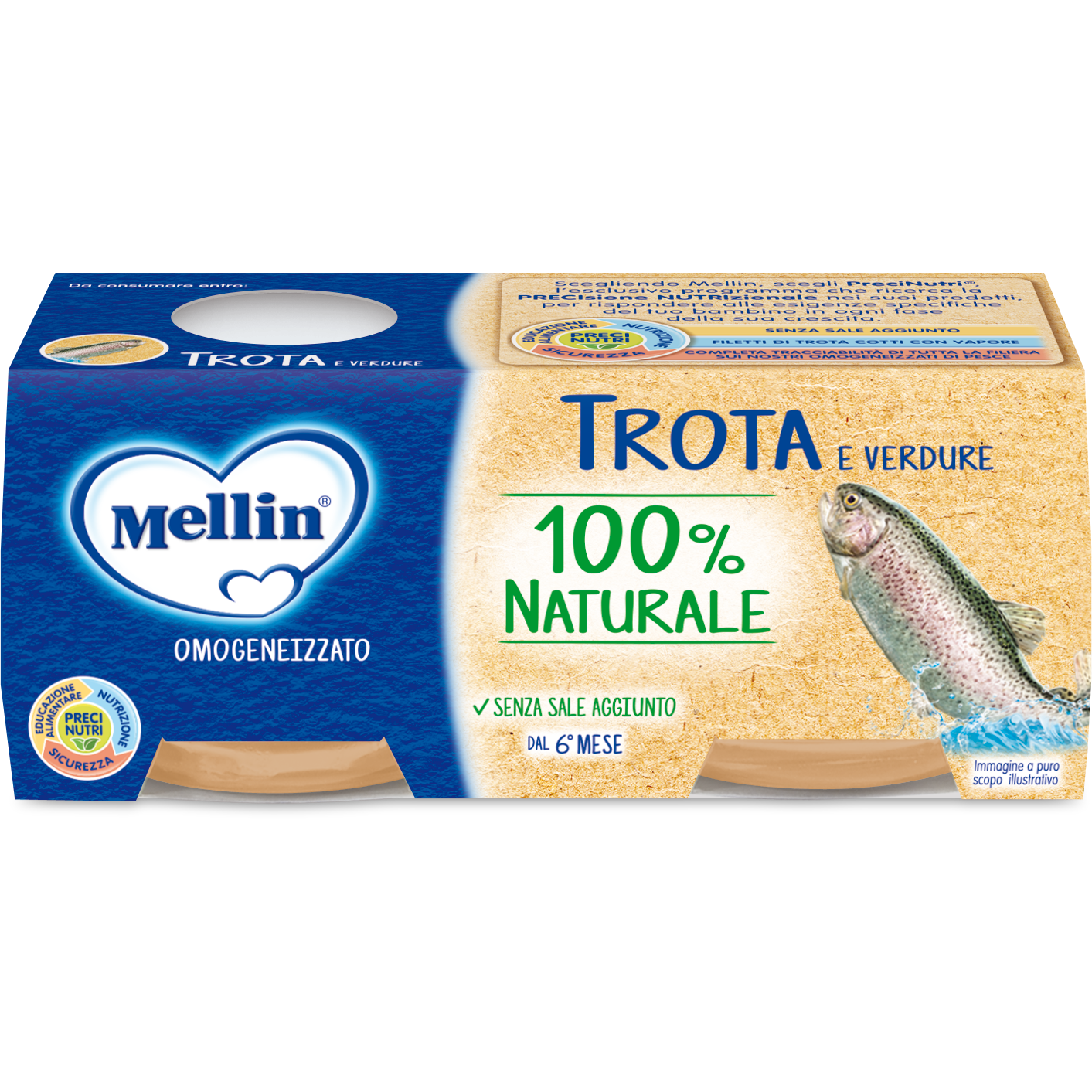 Mellin Omogenizzato  Trota 2X80G-2