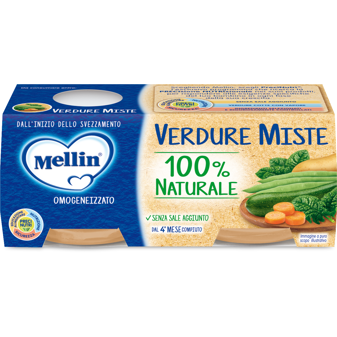 Verduras Mixtas Mellin Homogeneizado 6M + 2x80g-2