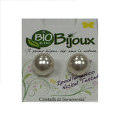 Pendientes Bio Bijoux Perla 10mm Crema Rosa-1