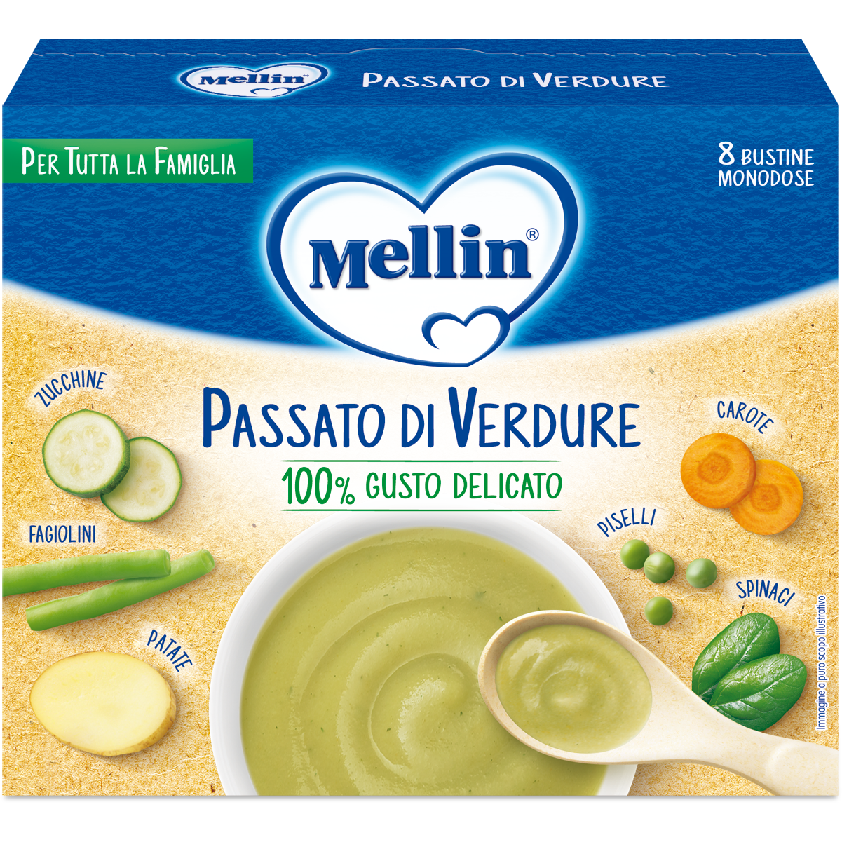 Mellin Puré Verduras 8 Bolsas 8g-2