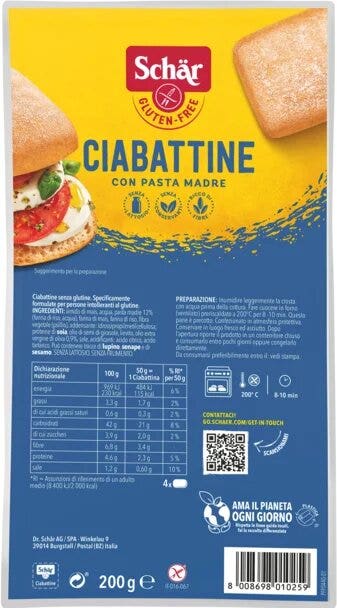 Schar Pan Ciabattina 200g-1