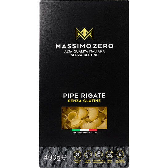 Massimo Zero Pipa Rigate Sin Gluten 400g-3